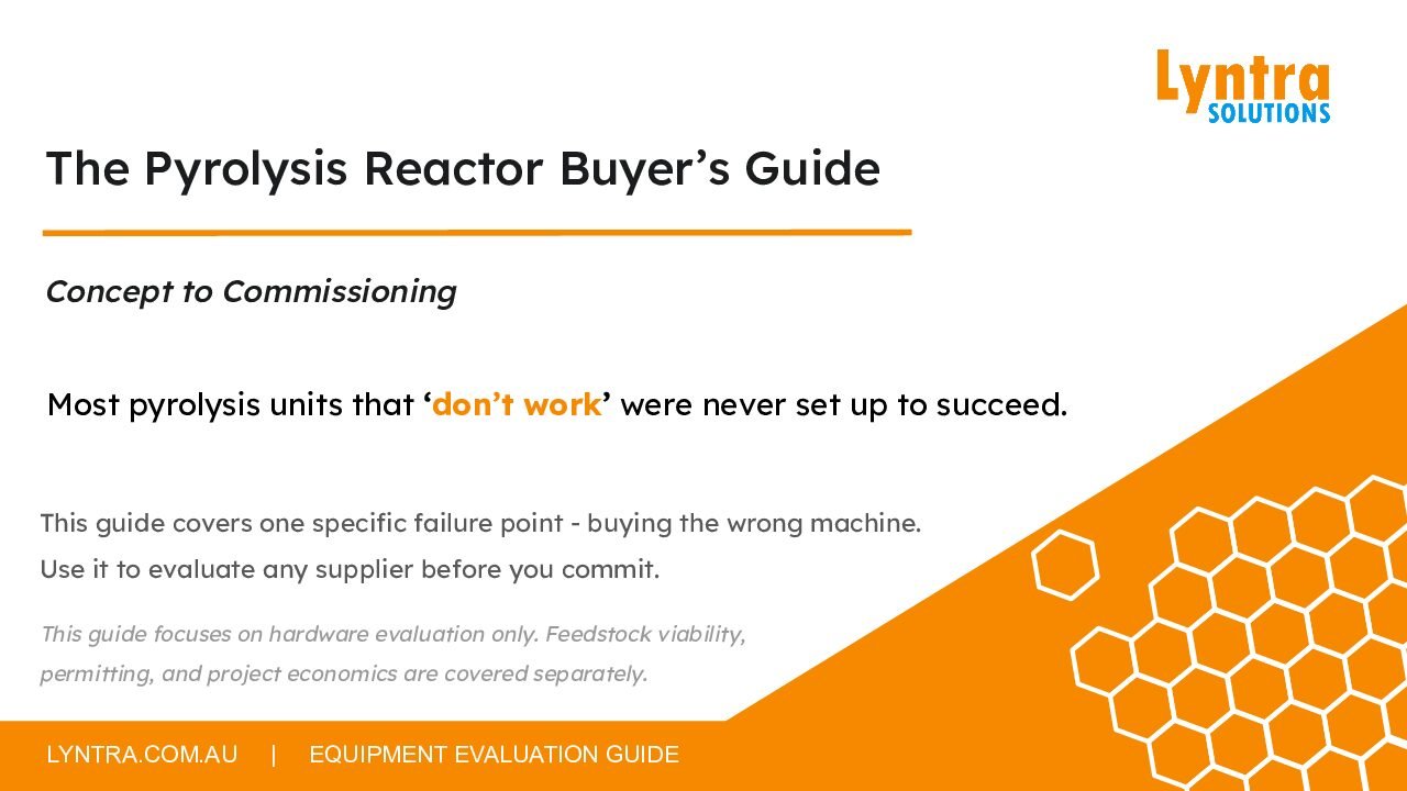 Why most pyrolysis projects fail before the reactor even arrives
