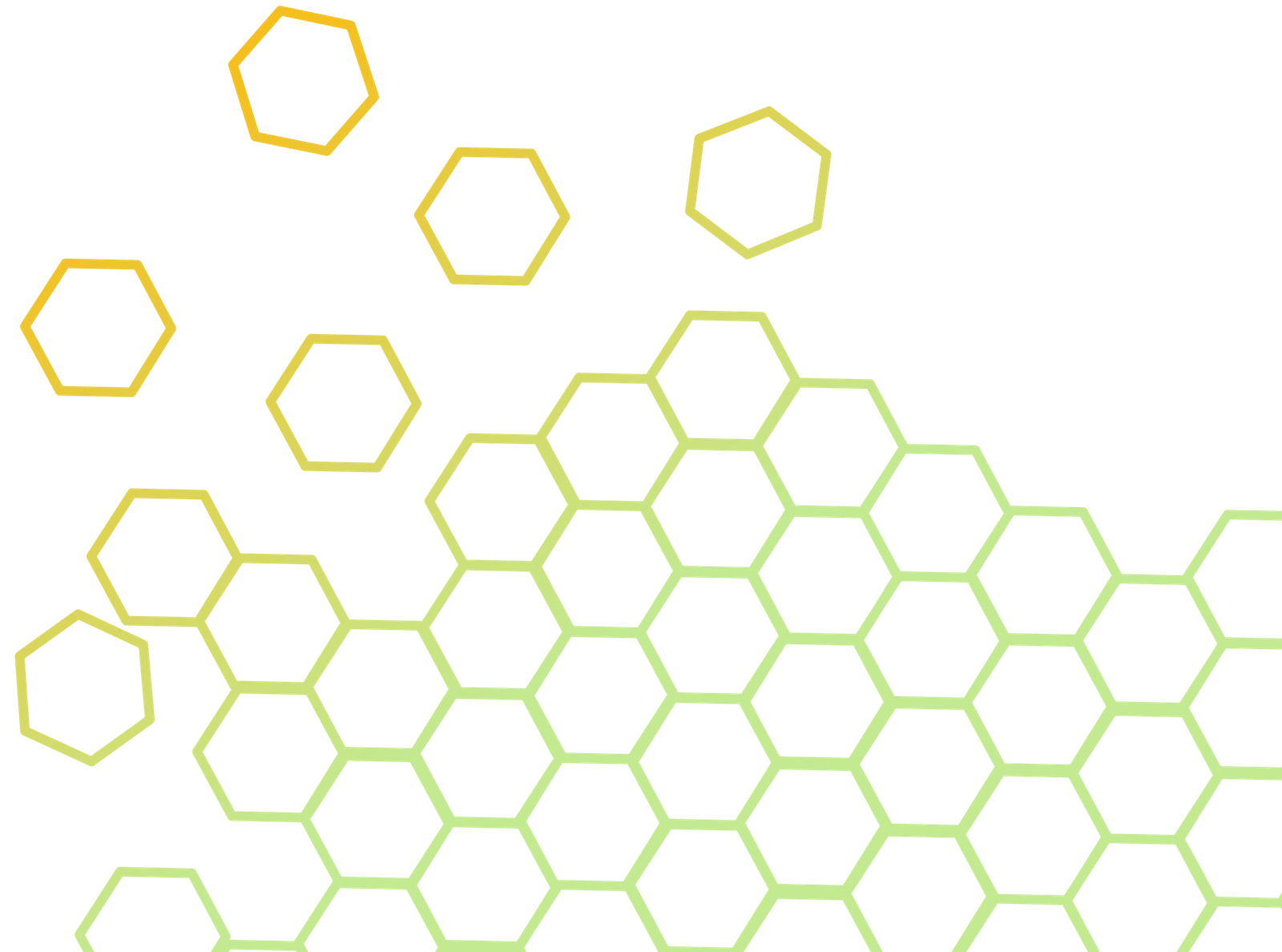 green yellow gradient hex pattern
